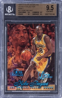 1996-97 Flair Showcase Legacy Collection Row 1 #31 Kobe Bryant Rookie Card (#041/150) – A True Gem+ Example – BGS GEM MINT 9.5